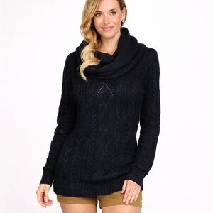 New M. Rena Detachable Cowl Neck Tunic Sweater